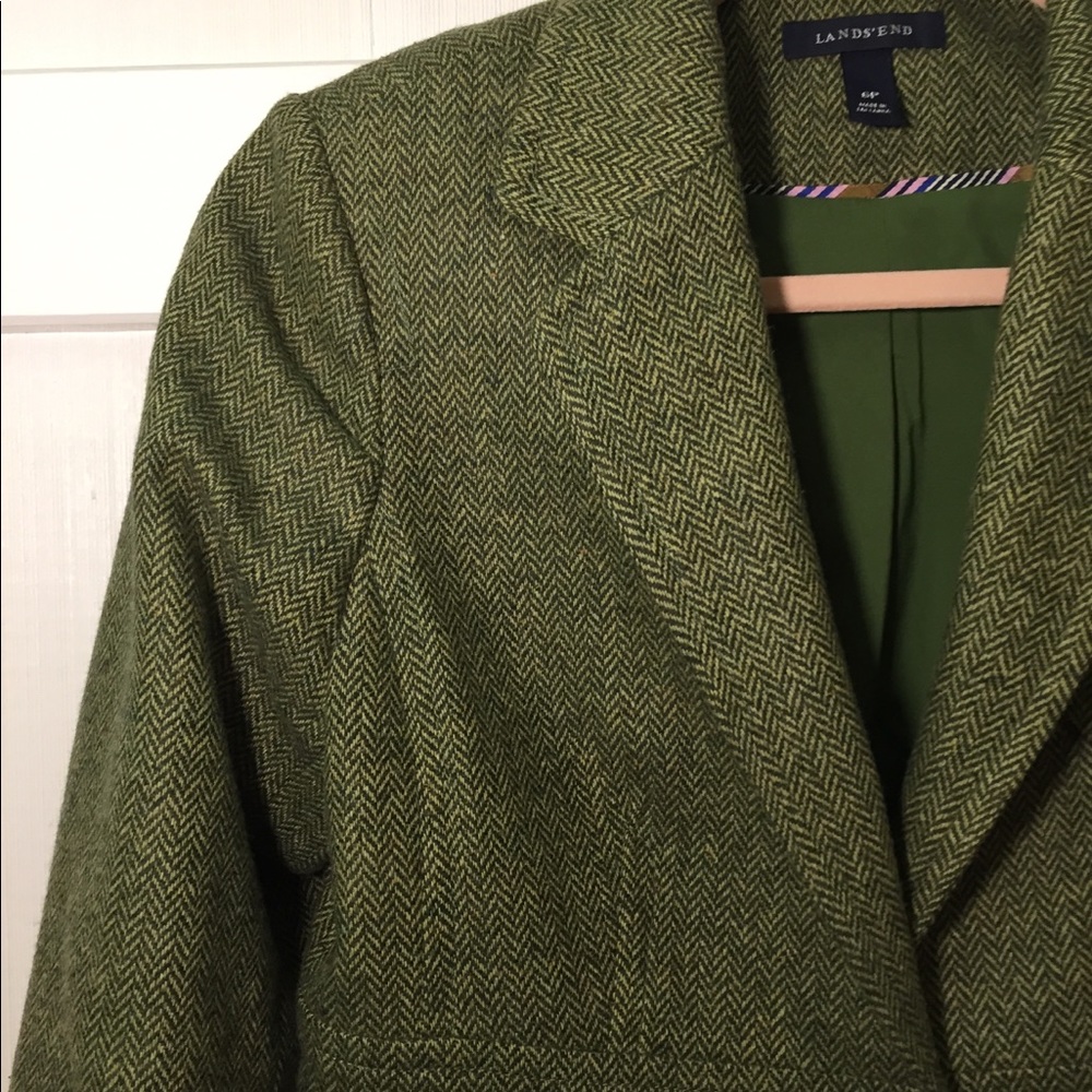 Twill green blazer - Picture 3 of 4